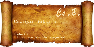 Csurgai Bettina névjegykártya